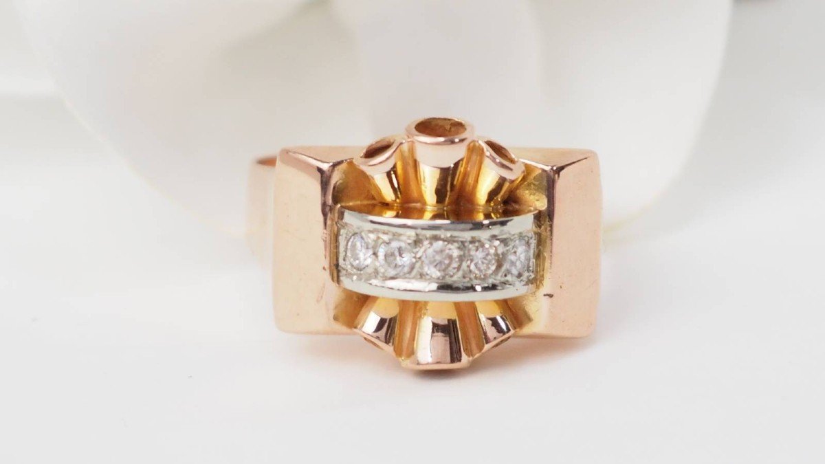 Tank Ring In Rose Gold And Diamonds-photo-2