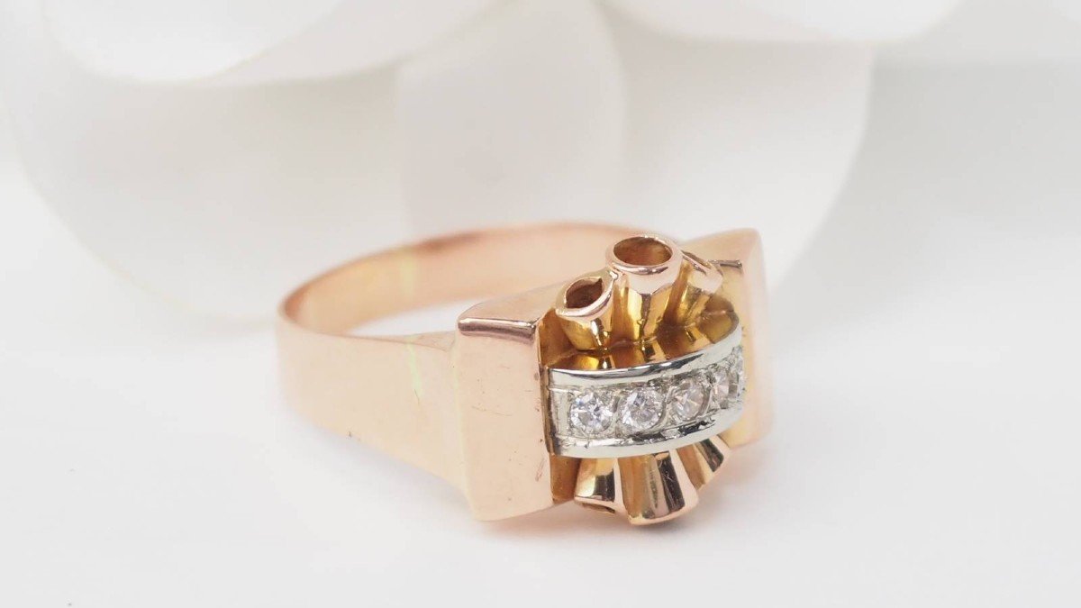 Tank Ring In Rose Gold And Diamonds-photo-3