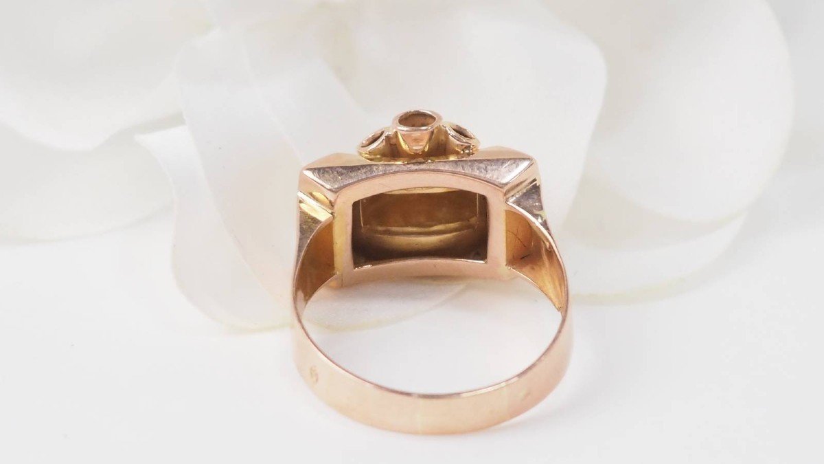 Tank Ring In Rose Gold And Diamonds-photo-2