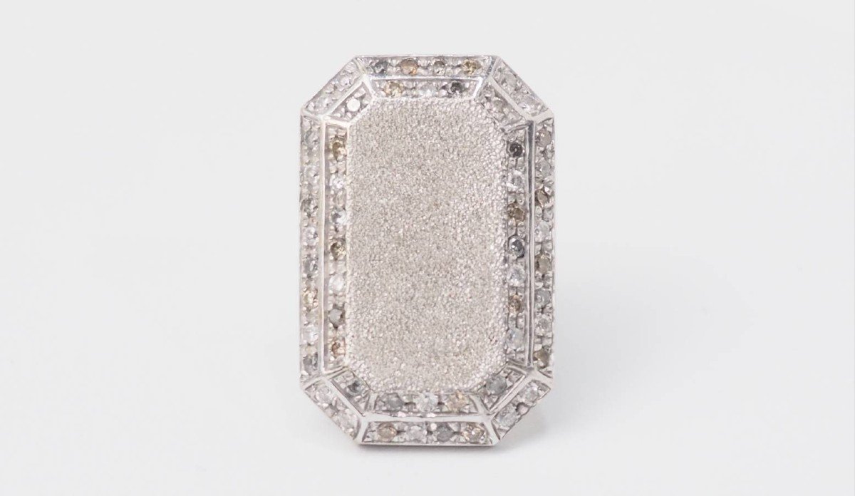 Carolina Bucci Ring In White Gold And Diamonds 