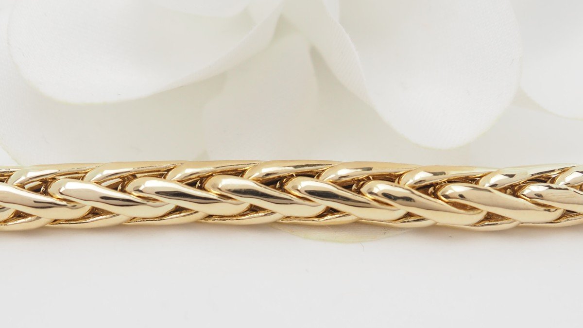 Yellow Gold Palm Mesh Bracelet