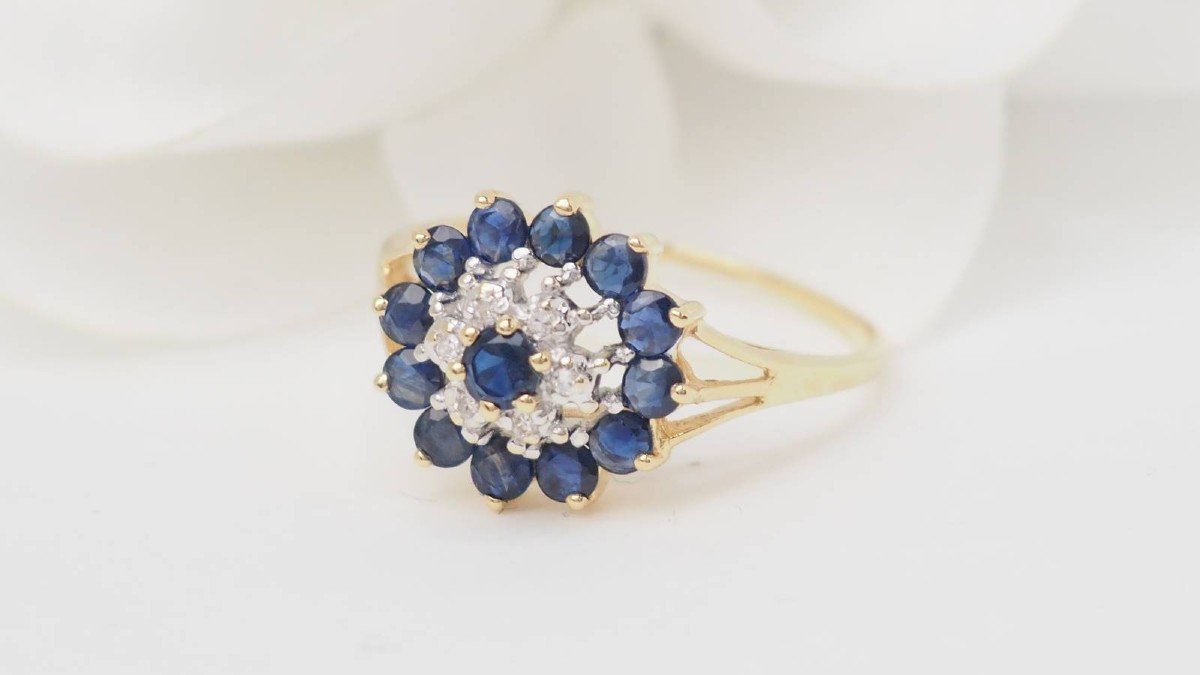 Marguerite Sapphire And Diamond Ring-photo-1