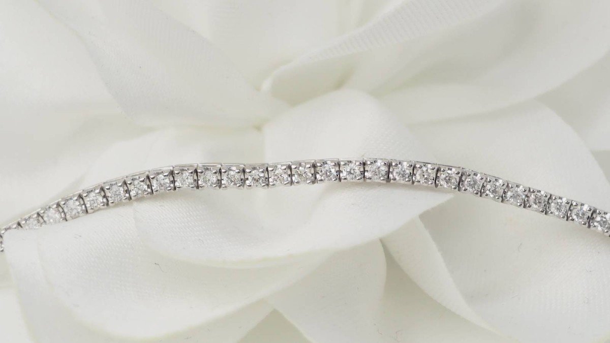 Rivière Bracelet In White Gold And 1ct Diamonds-photo-3