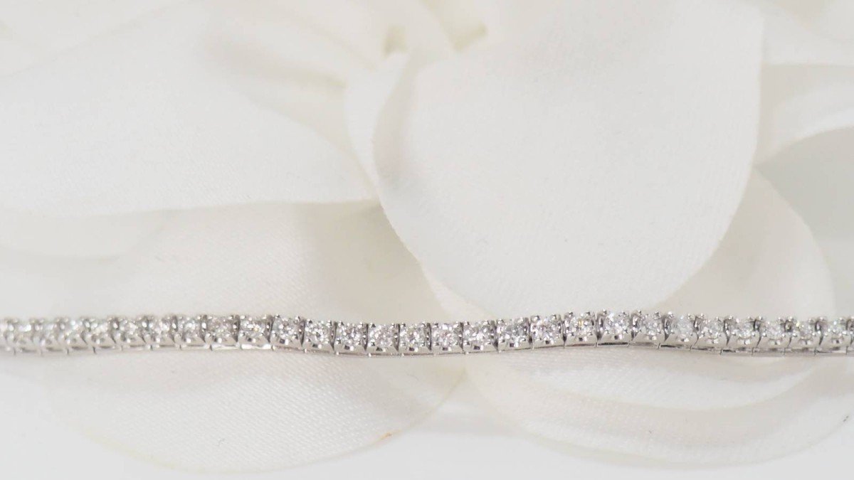 Rivière Bracelet In White Gold And 1ct Diamonds-photo-4