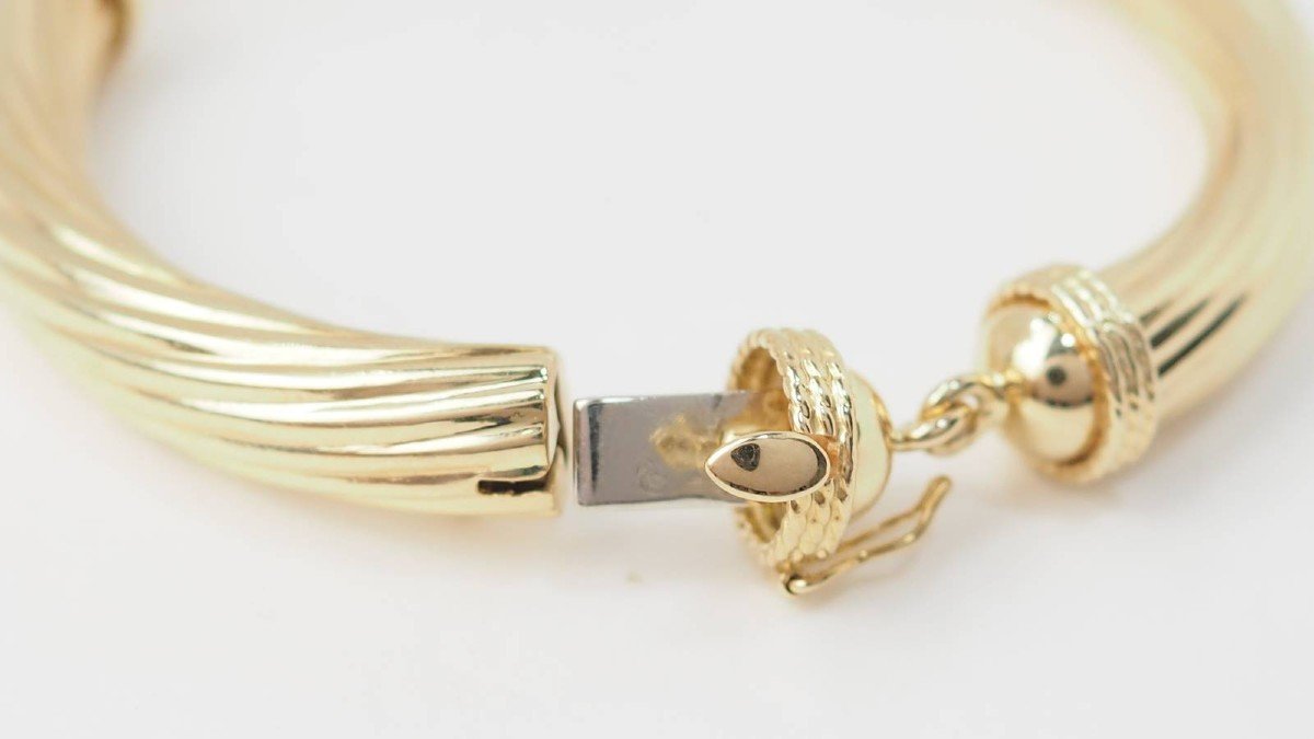 Yellow Gold Articulated Bracelet-photo-2