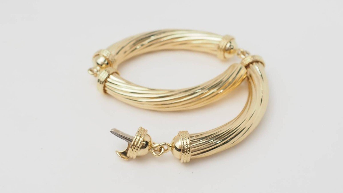 Yellow Gold Articulated Bracelet-photo-3