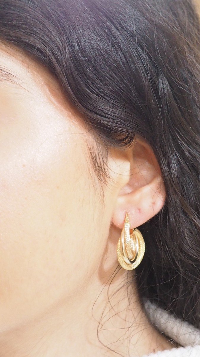 3 Gold Earrings-photo-2