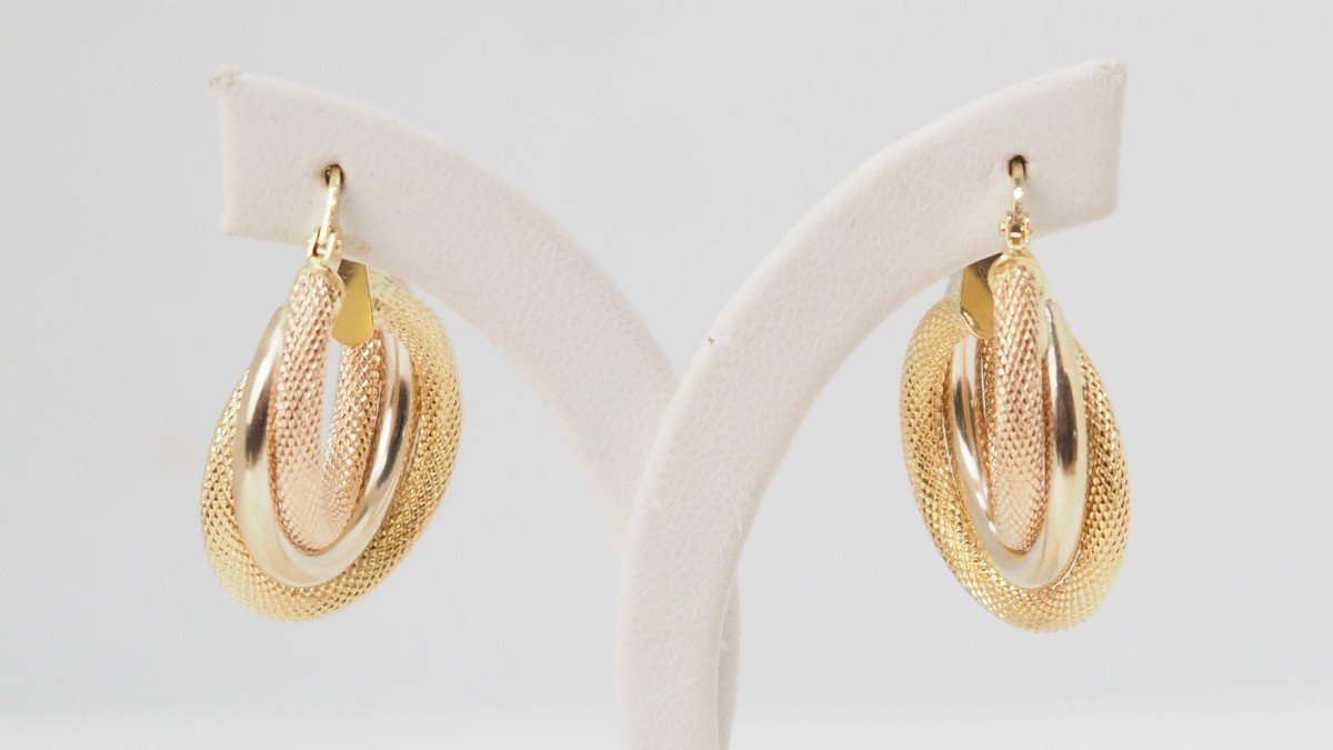 3 Gold Earrings-photo-3