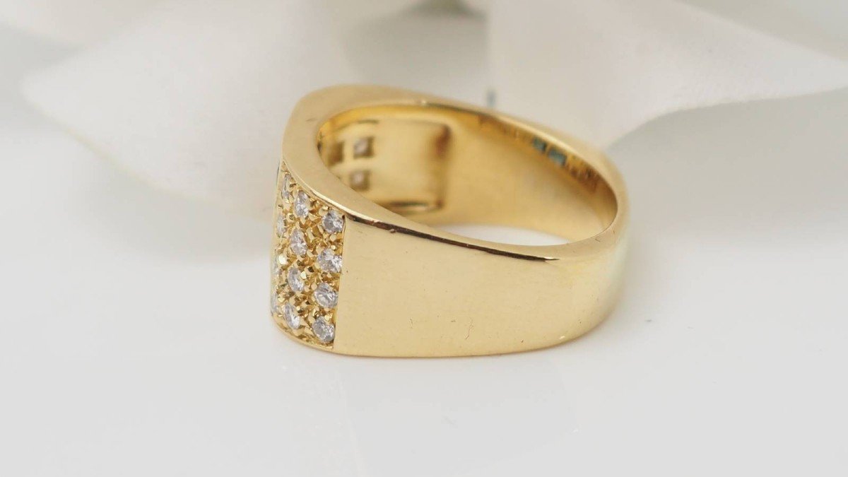 Yellow Gold, Diamond And Sapphire Ring-photo-1