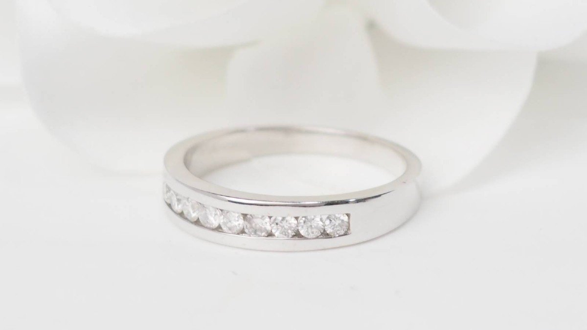 Half Alliance In White Gold And Diamonds 0.25ct-photo-1