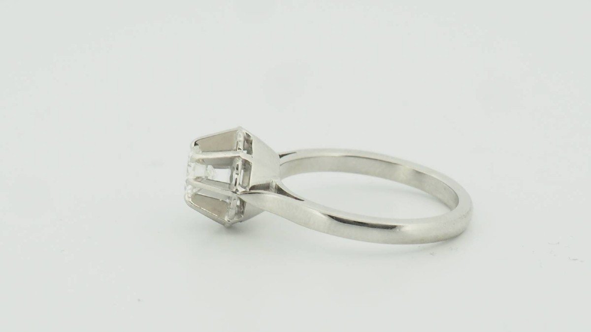 White Gold And Diamond Solitaire Ring -photo-1