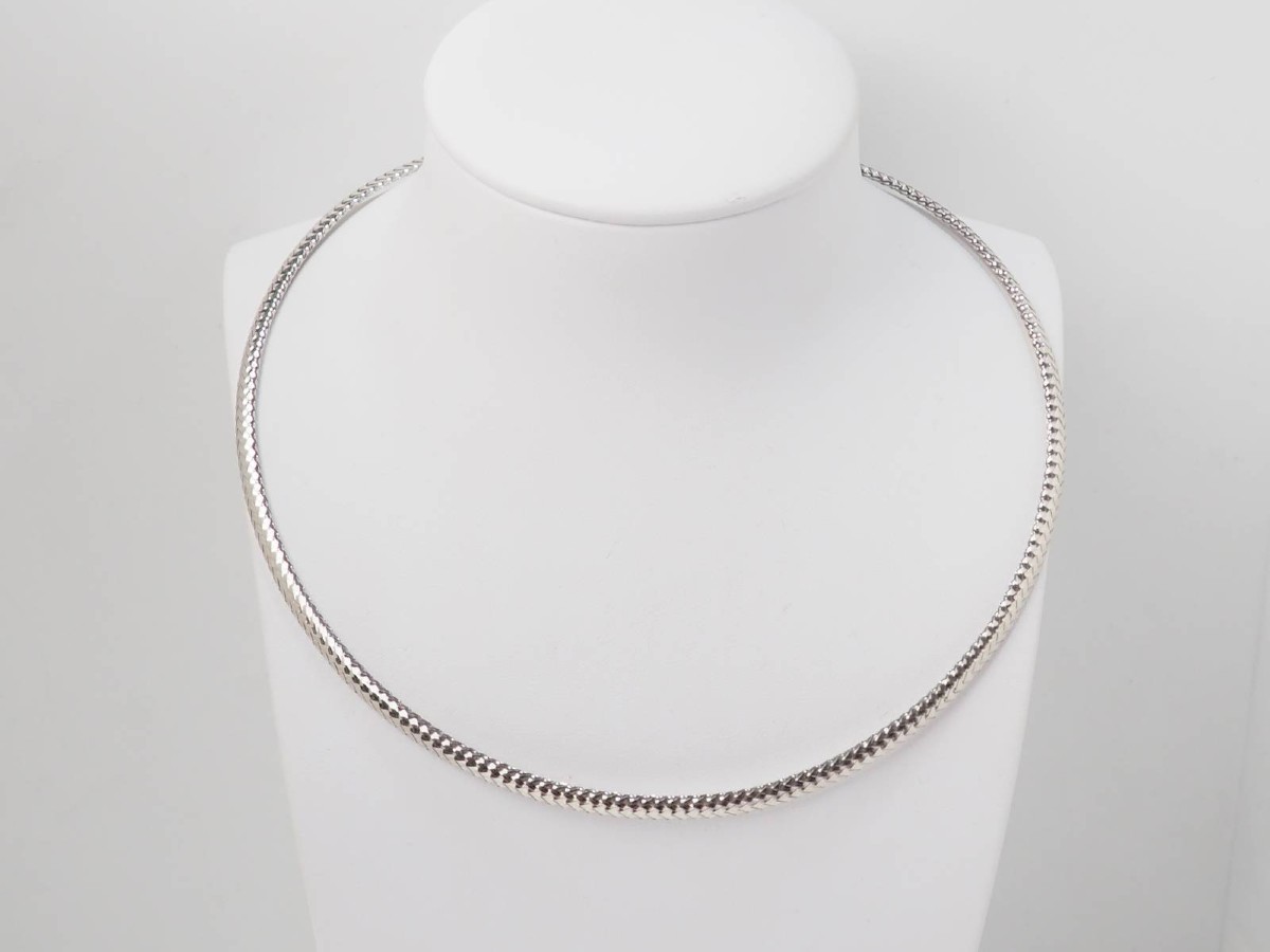 White Gold Omega Necklace