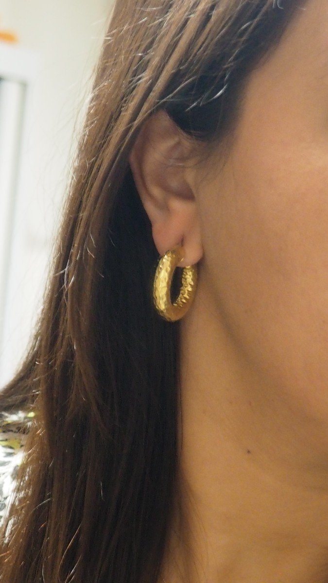 Yellow Gold Hoops-photo-2