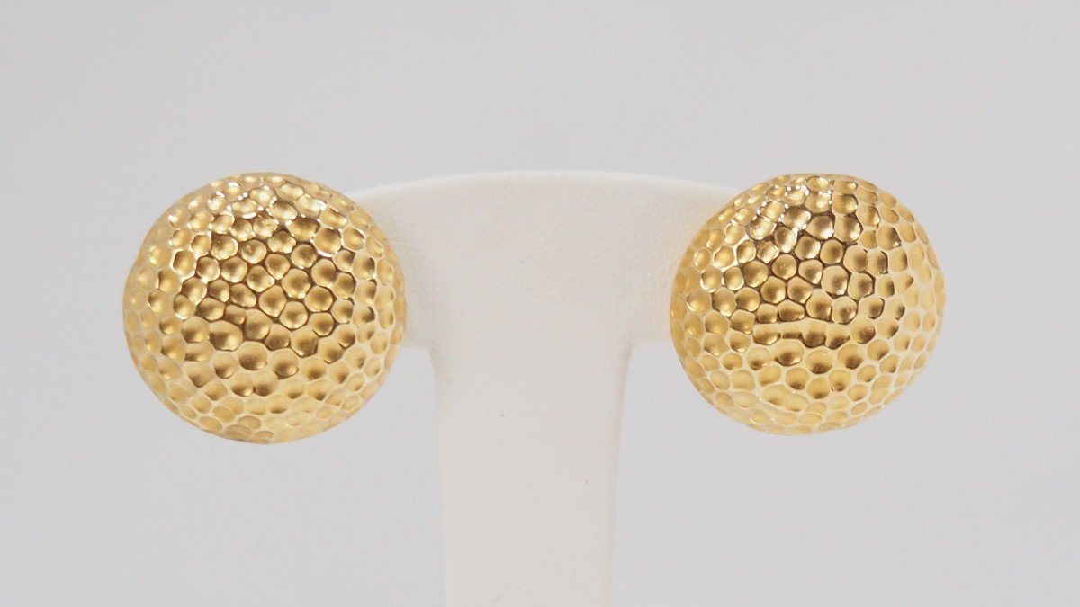 Paire De Boucles d'Oreilles En Or Jaune-photo-2