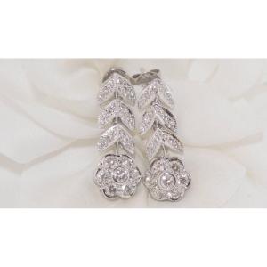 White Gold And Diamond Earrings