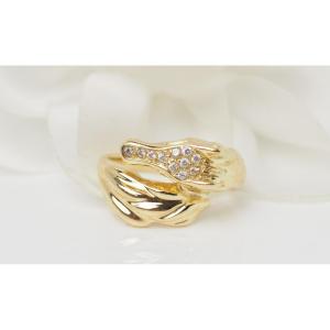 Horse Head Ring In Yellow Gold And Diamonds