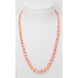 Coral And Yellow Gold Necklace