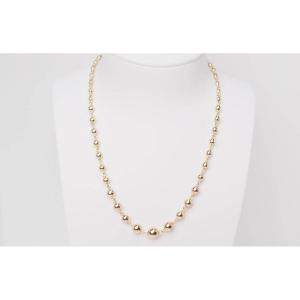 Marseille Necklace With Falling Balls In Rose Gold