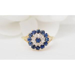 Marguerite Sapphire And Diamond Ring