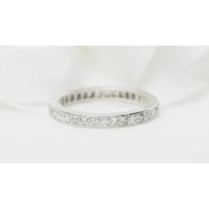 Alliance Tour Complet En Or Blanc Et Diamants 0.35ct