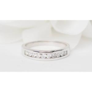 Demi Alliance En Or Blanc Et Diamants 0.25ct