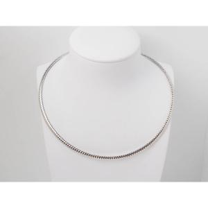 Collier Oméga En Or Blanc