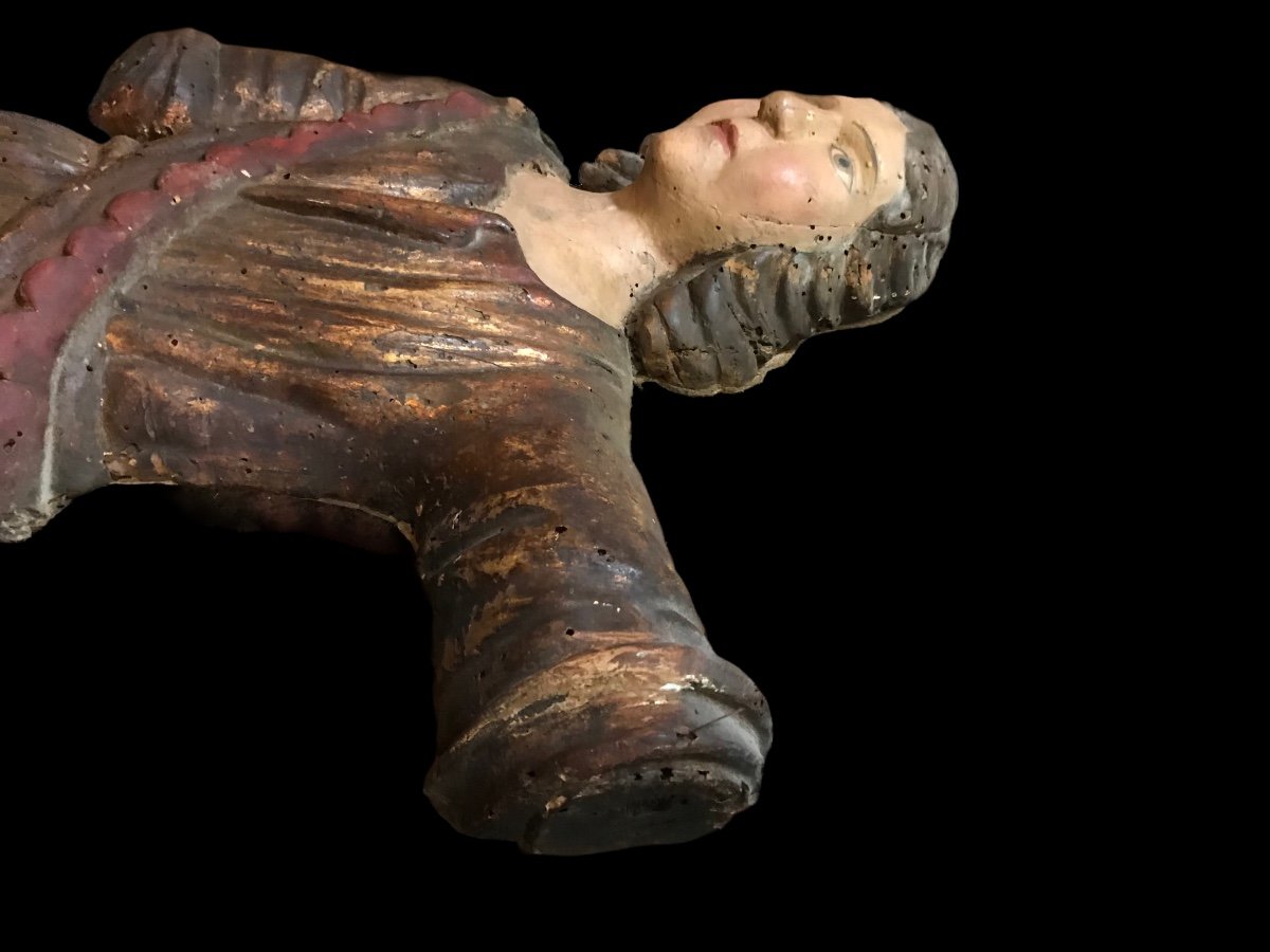 Sculpture En Reliefs Bois Polychrome -photo-4