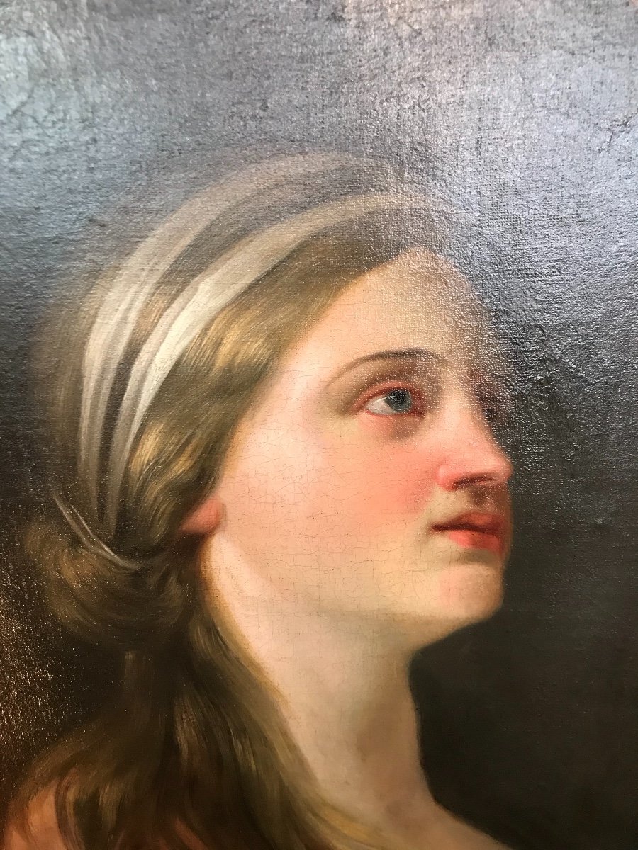 Oil On Canvas, Eighteenth Century Woman-photo-4