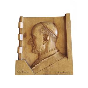 Sculpture Bas Relief Pape Paul VI