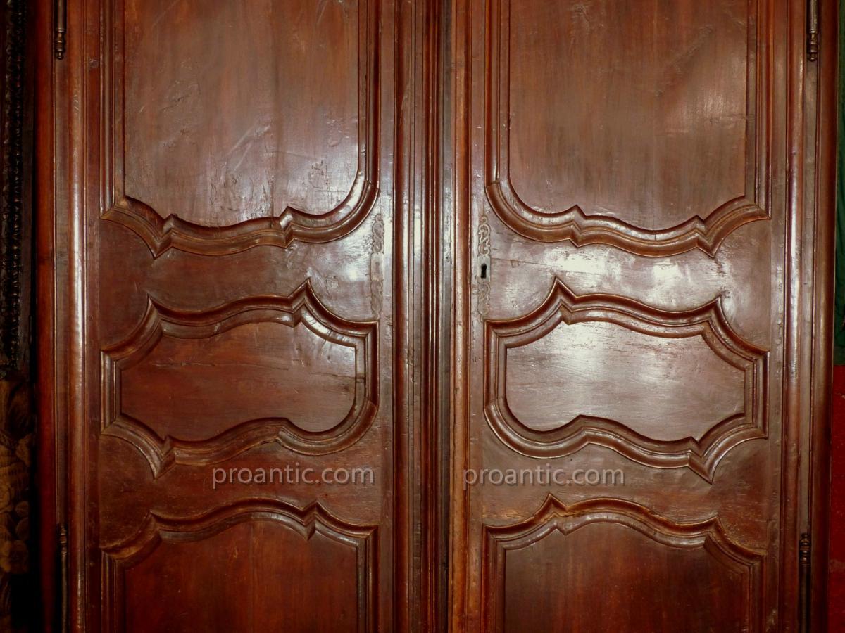 Grande Armoire Louis XV Noyer-photo-2