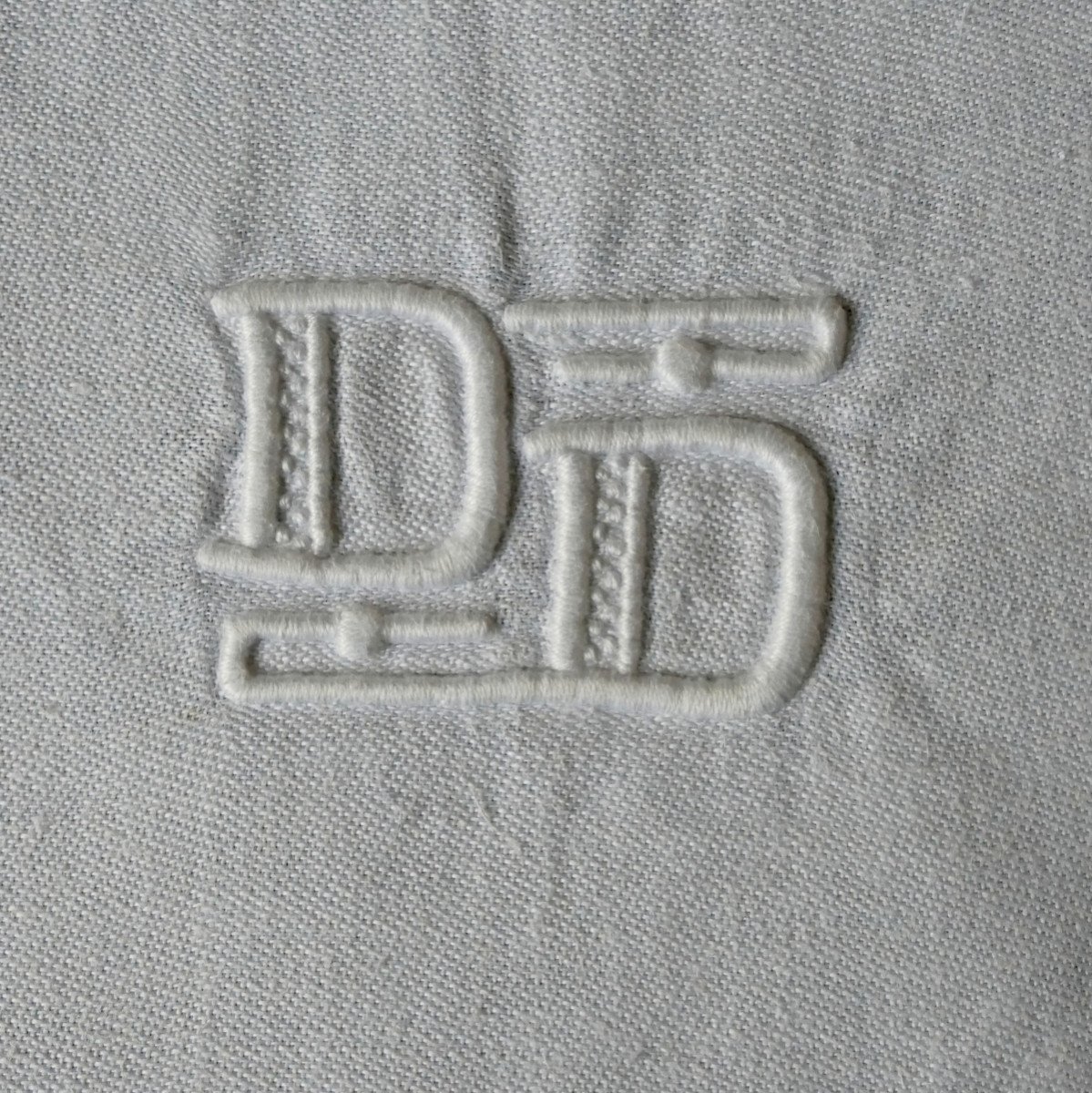 8 Serviettes Art Déco, Monogramme « D D », Damassées Roses.-photo-2