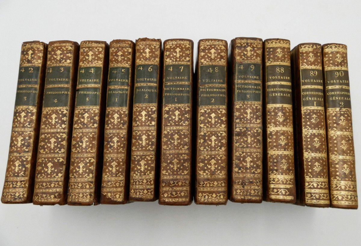 Voltaire, Œuvres Complètes, 1785 [kehl], 83 Tomes / 94, Richement Ornés.-photo-4