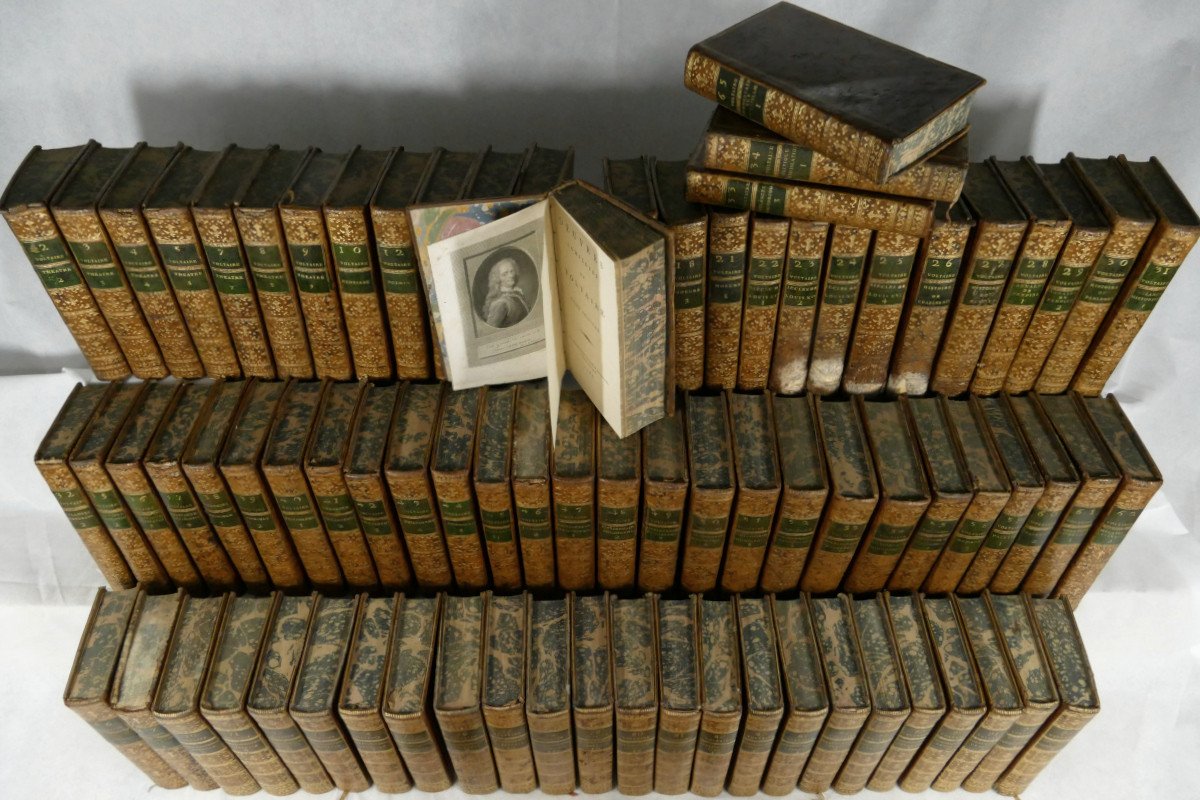 Voltaire, Œuvres Complètes, 1785 [kehl], 83 Tomes / 94, Richement Ornés.-photo-8