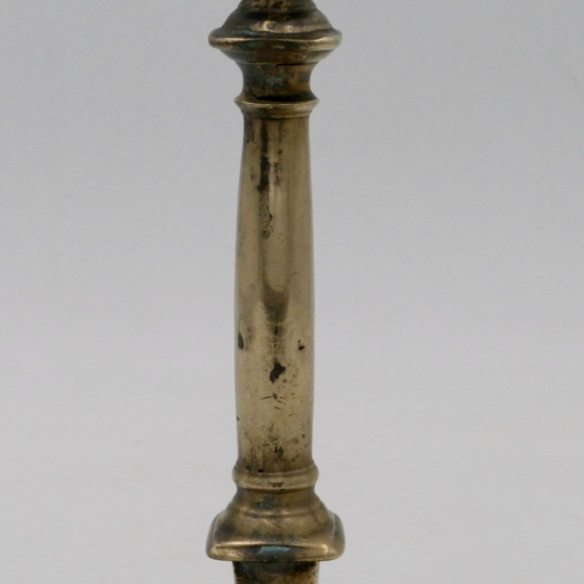 Candlestick “à La Colonne”, Bronze, Late 16th Century.-photo-3