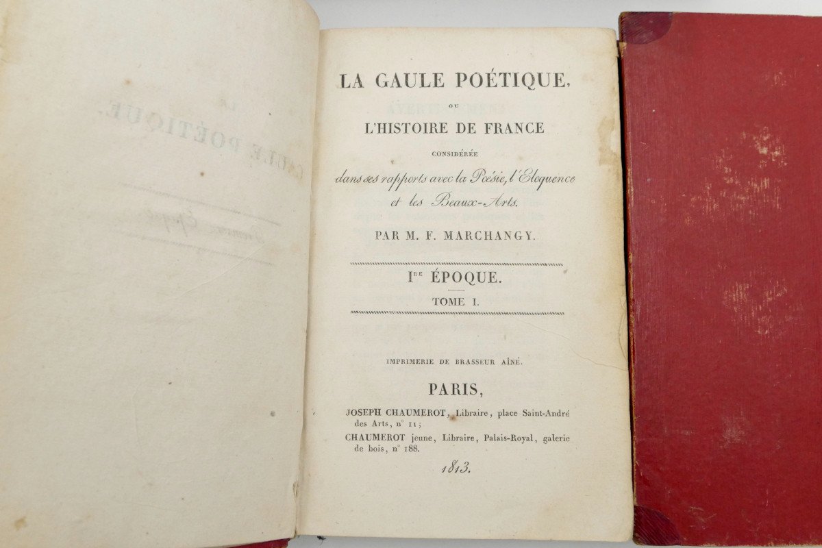 Original Edition, La Gaule Poétique, Marchangy, 1813-1817, 8/8.-photo-2