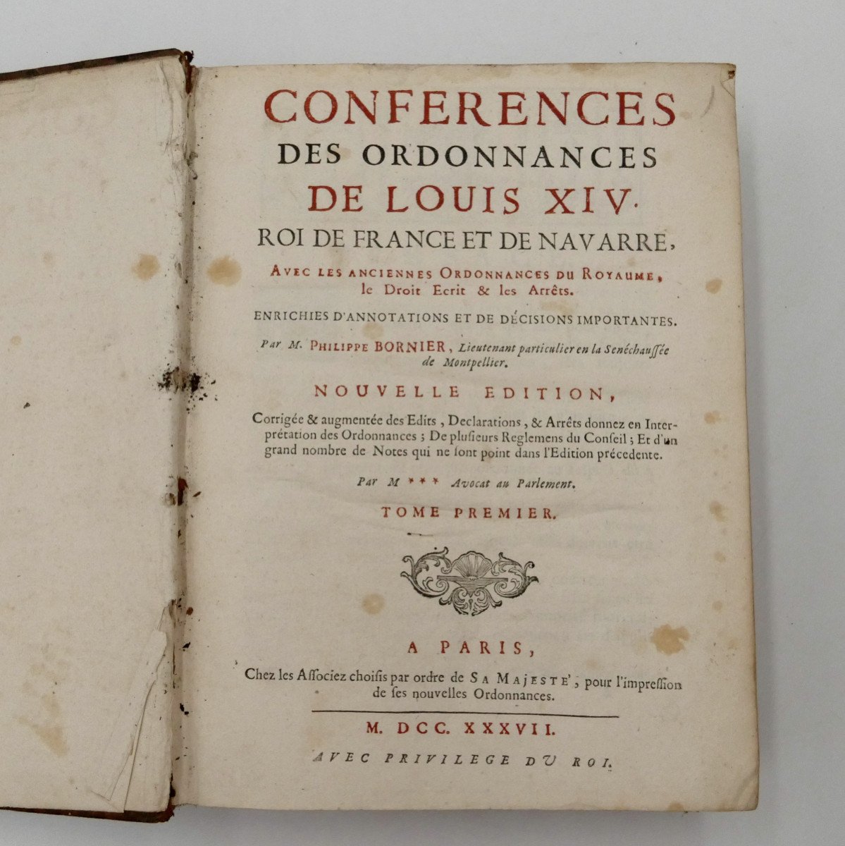 Bornier, Conferences Of The Ordinances Of Louis XIV, 1737, 2/2.-photo-2