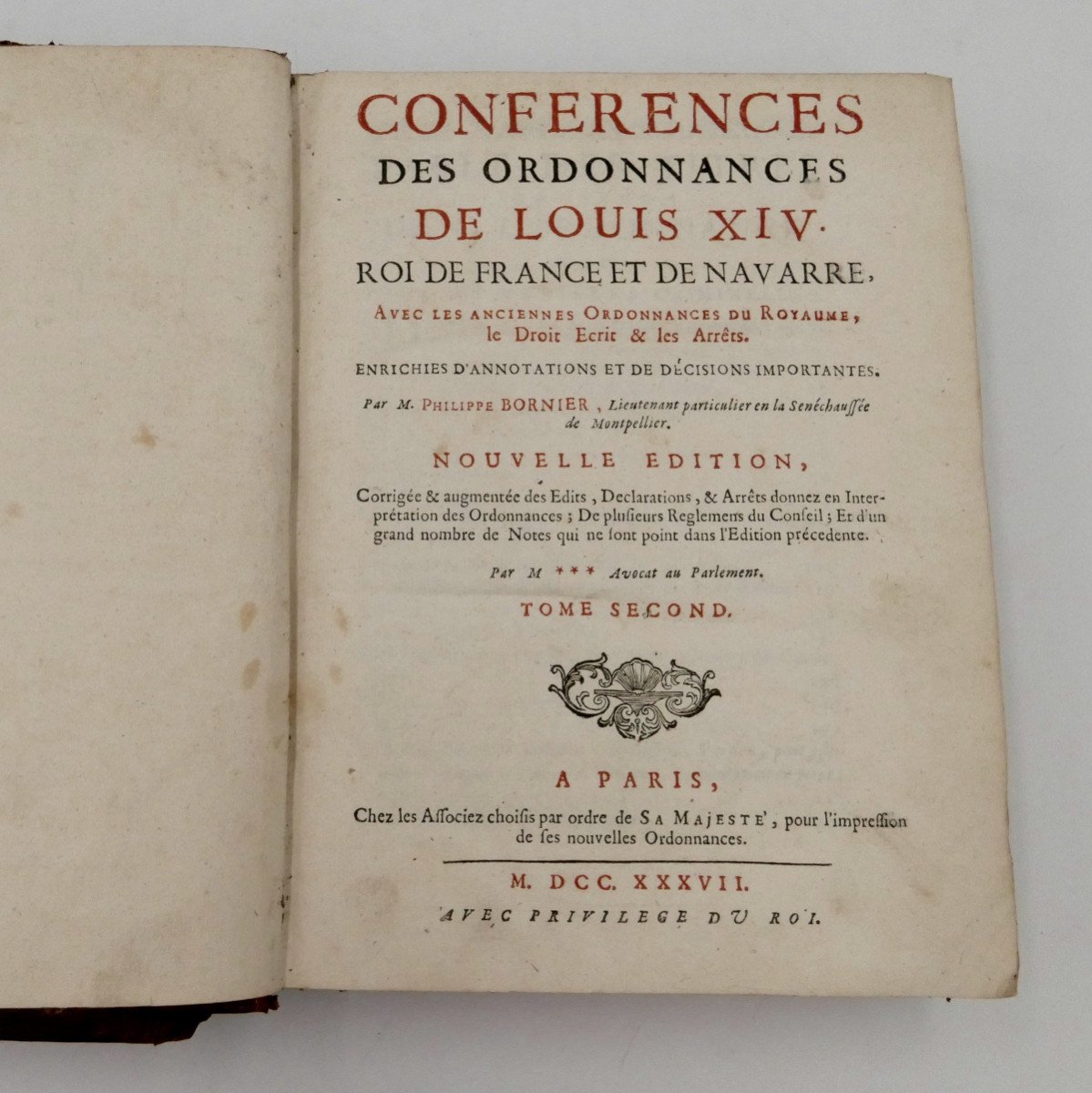 Bornier, Conférences Des Ordonnances De Louis XIV, 1737, 2/2.-photo-5