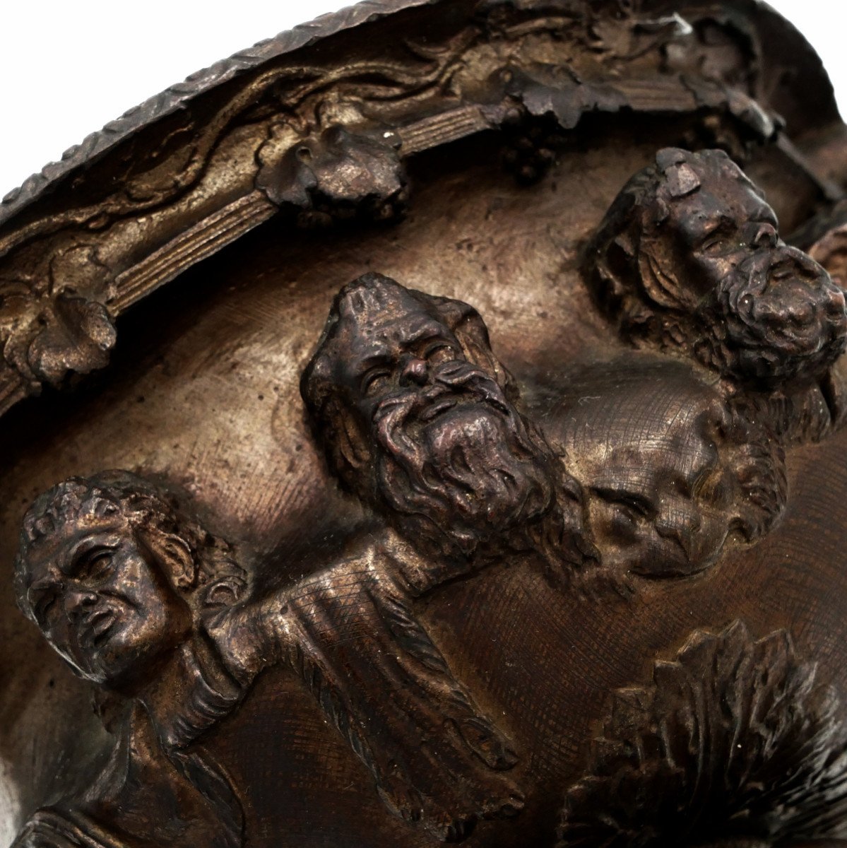 Bronze Cup Called “warwick Vase”, 19th Century. -photo-3