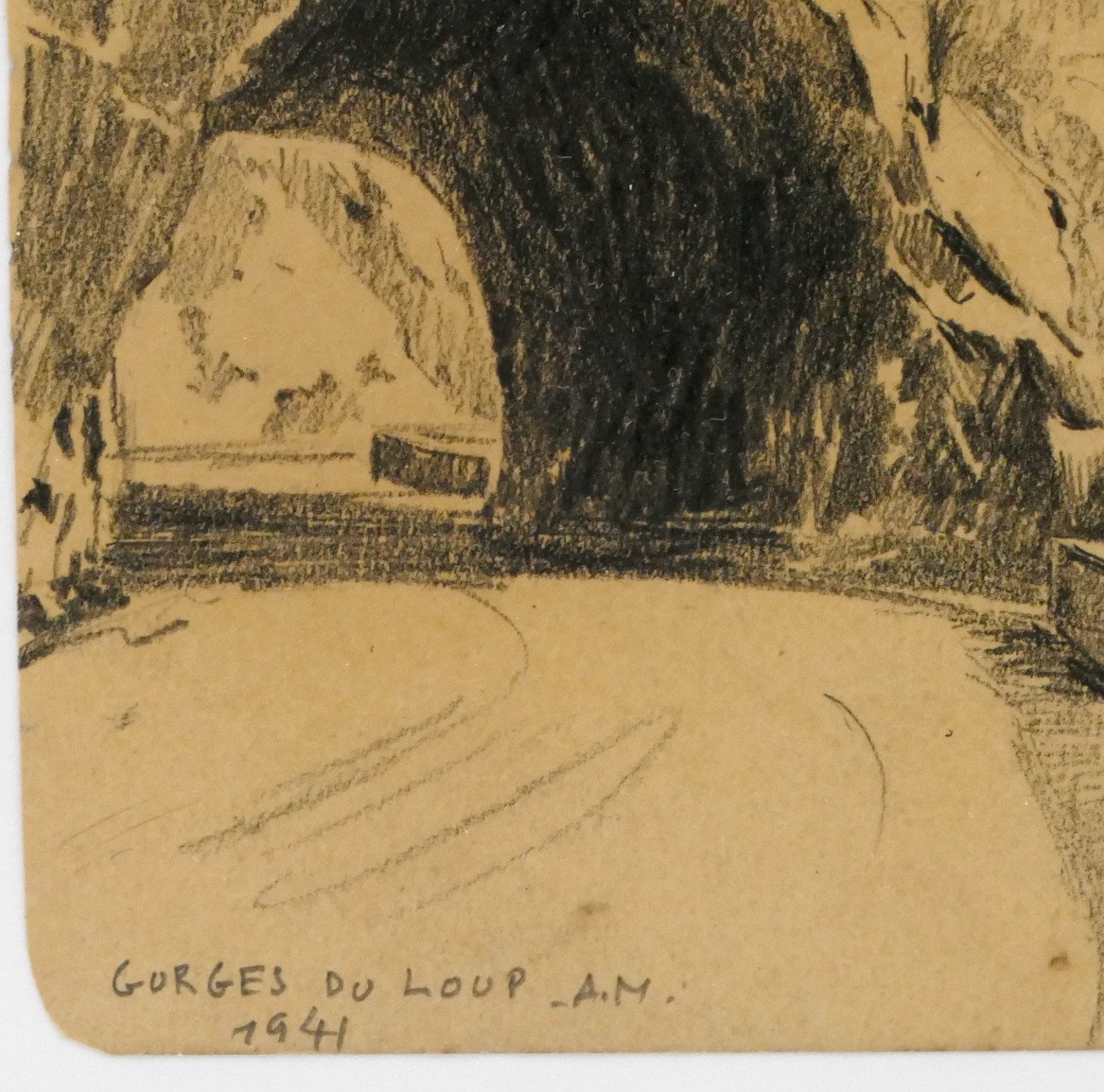 “gorges Du Loup”, Graphite Drawing, Alex Jorio, 1941.-photo-3