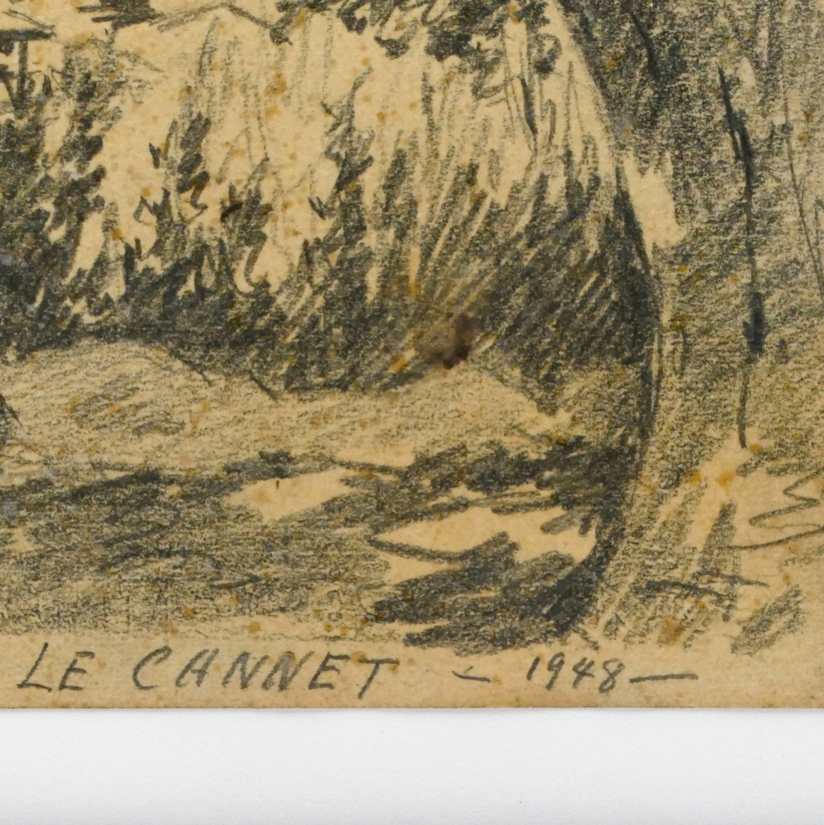 “le Cannet”, Graphite Drawing, Alex Jorio, 1948. -photo-3