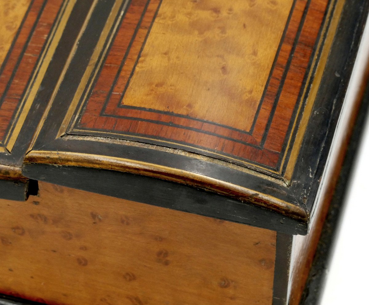 Marquetry Travel Writing Case, 19th Century. Napoleon III Period. -photo-7