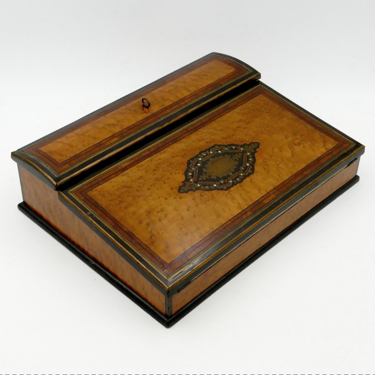 Marquetry Travel Writing Case, 19th Century. Napoleon III Period. 