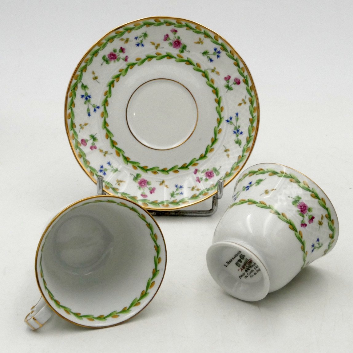 Bernardaud Limoges, Modèle Artois, Service à Café, XXe Siècle, Style Louis XVI. -photo-2