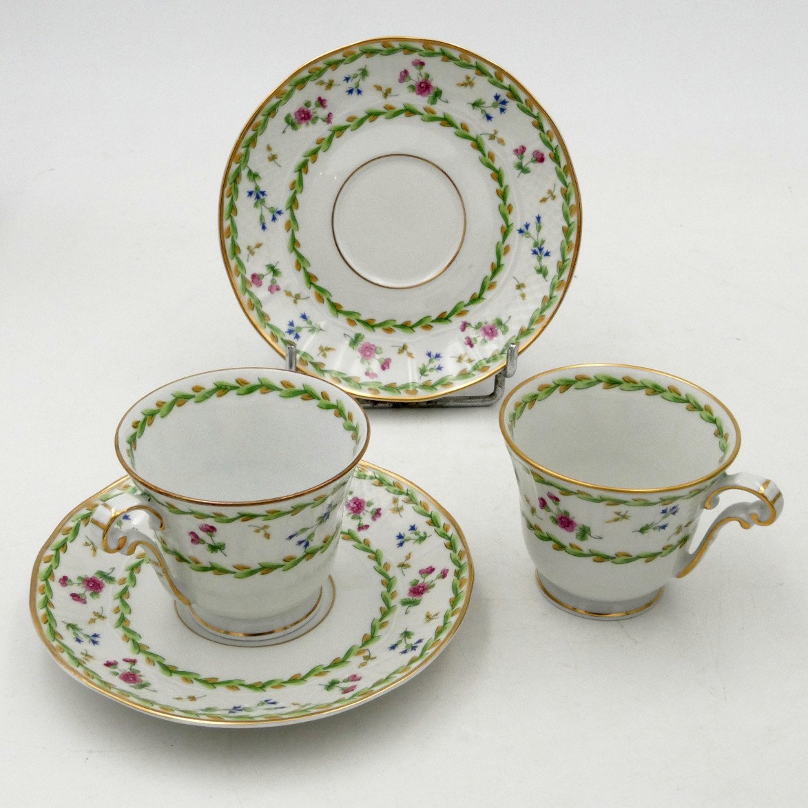 Bernardaud Limoges, Modèle Artois, Service à Café, XXe Siècle, Style Louis XVI. -photo-3