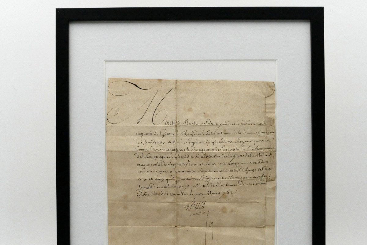 Louis XV, Letter Signed [secretary By Hand], Versailles, March 11, 1762.-photo-4