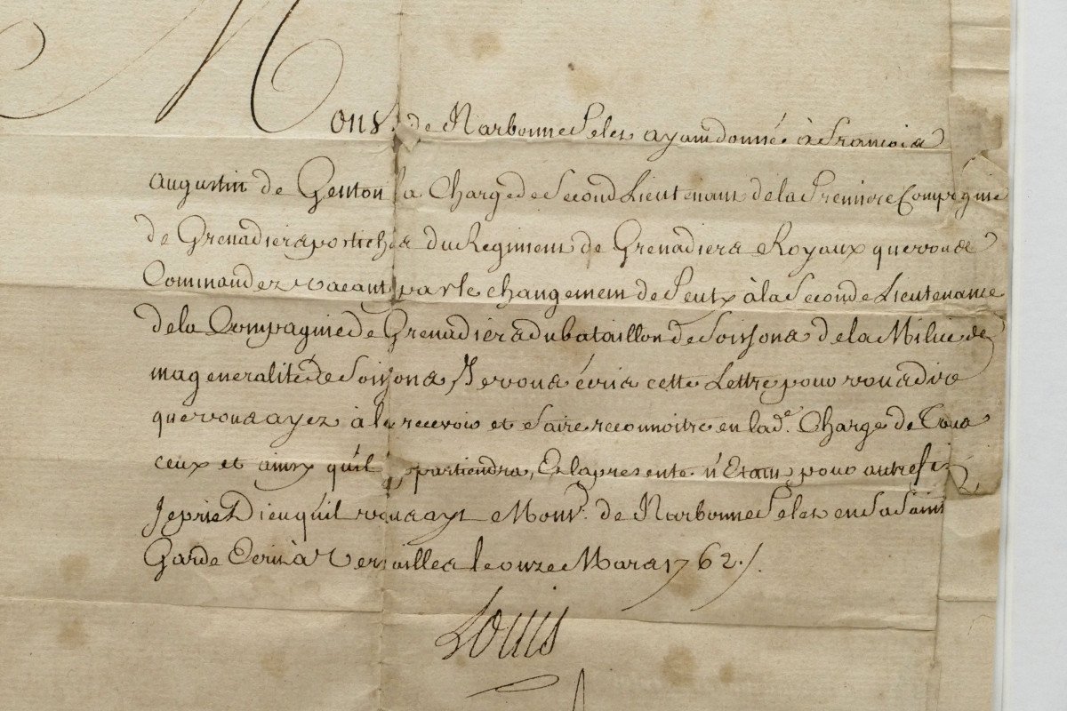 Louis XV, Letter Signed [secretary By Hand], Versailles, March 11, 1762.-photo-1