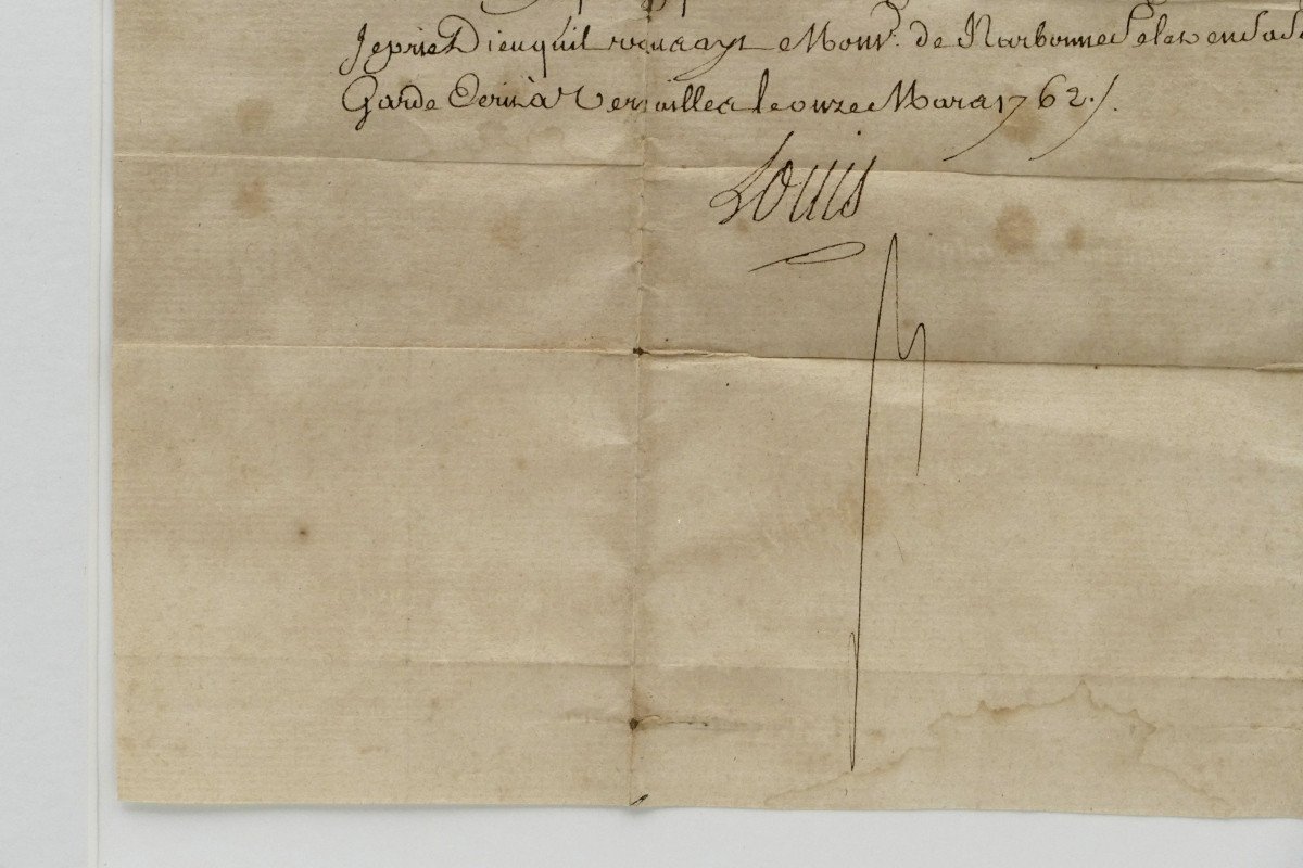 Louis XV, Letter Signed [secretary By Hand], Versailles, March 11, 1762.-photo-5