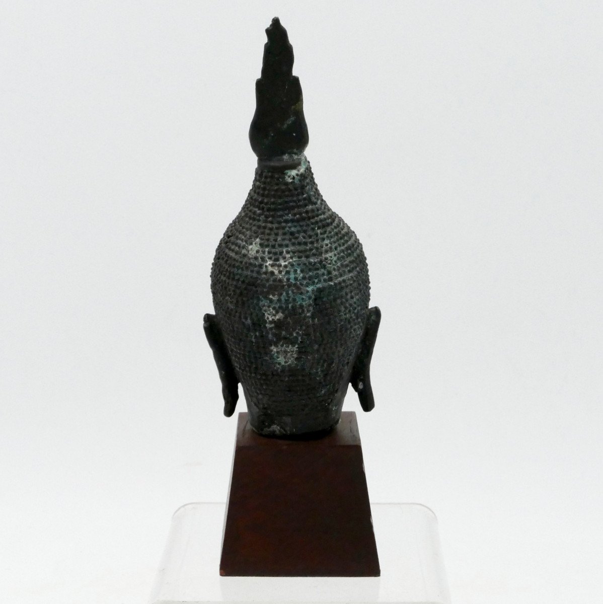 Tête De Bouddha, Birmanie, Fin XIXe / Début XXe Siècle, Bronze.-photo-1