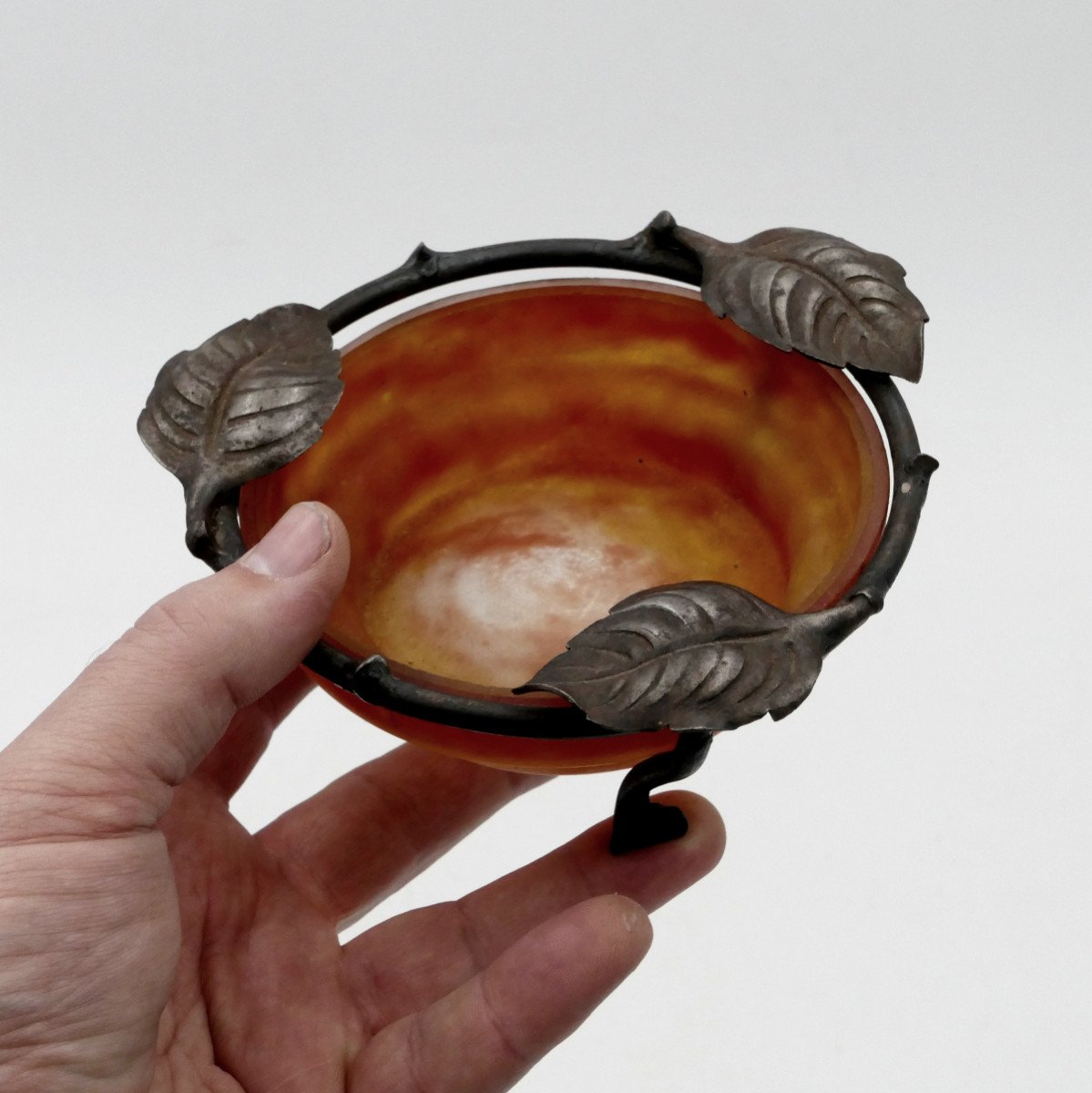 Muller Frères Lunéville, Small Cup, Empty Pocket, Glass Paste, Art Nouveau, Early 20th Century.-photo-5