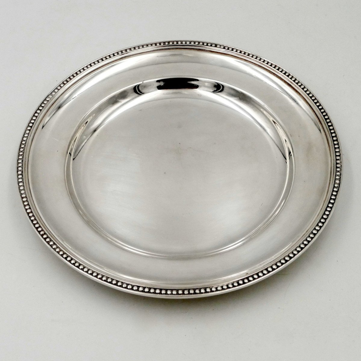 Ercuis, Round Hollow Dish In Silver-plated Metal, 20th Century.-photo-2